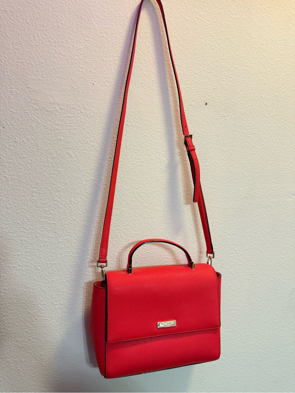 NWOT Kate Spade Newbury Lane Brynlee Satchel Crossbody Bag Geranium Red - Picture 2 of 12